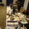 Image: Looking at the backstage - desk for the team from University of Hawaii