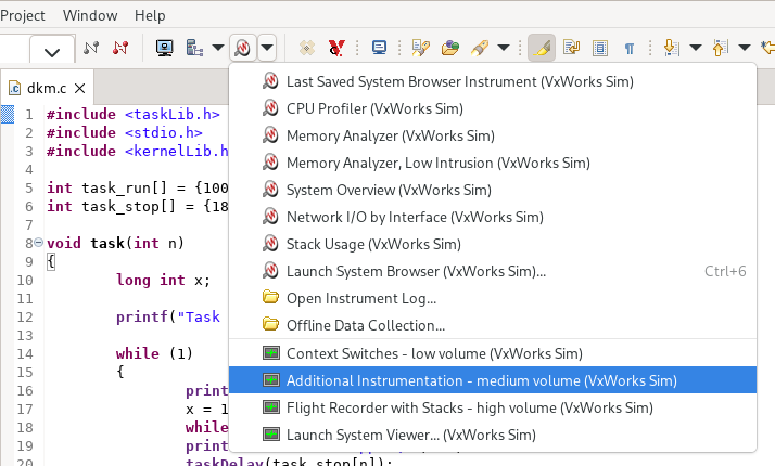 WindRiver IDE / Starting System Viewer